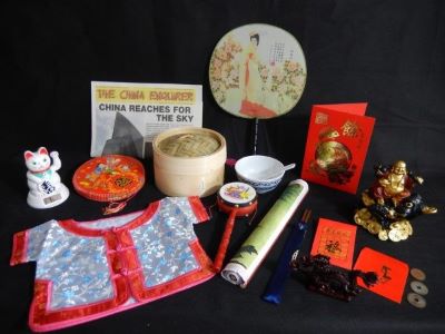 Image of contents in Chinese New Year artefacts box