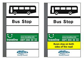 Image of bus stop flag designs