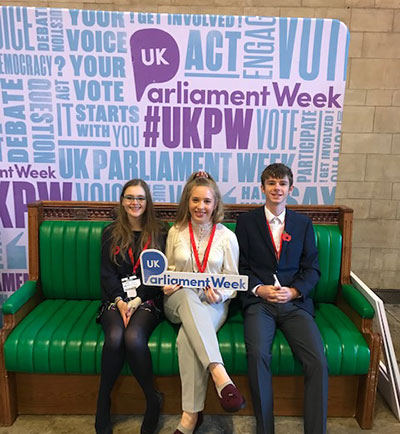 Cumbria's Members of Youth Parliament at Parliament week